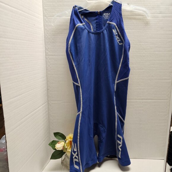 2XU Light Speed Front Zip Trisuit Zipper Back Blue Men Women 1 One Piece XL - Picture 1 of 12